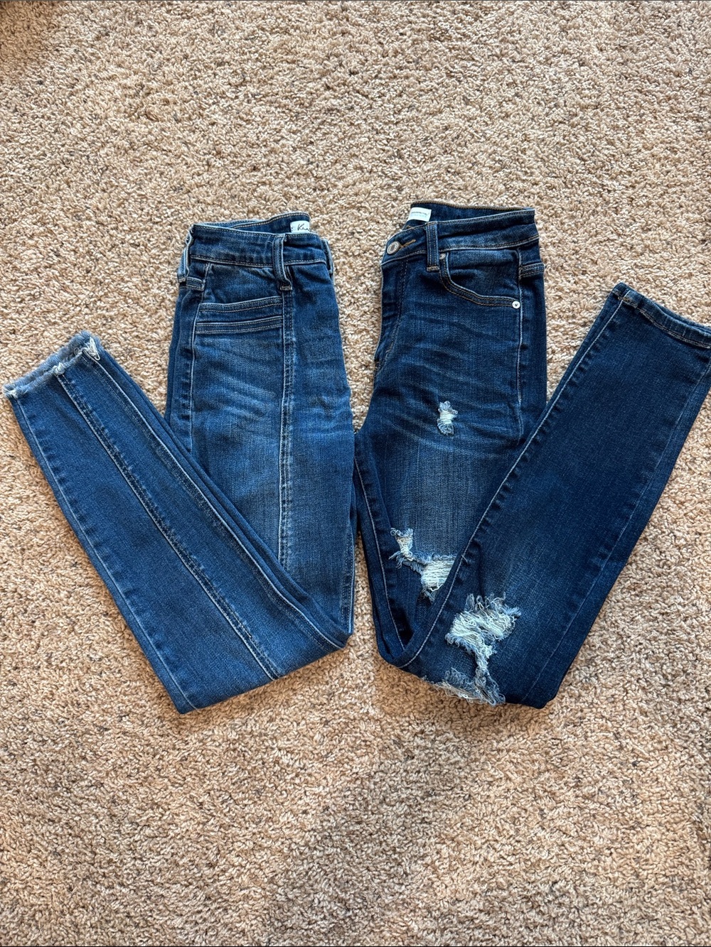 Kancan Bundle Women’s Dark Blue Distressed Skinny Jeans